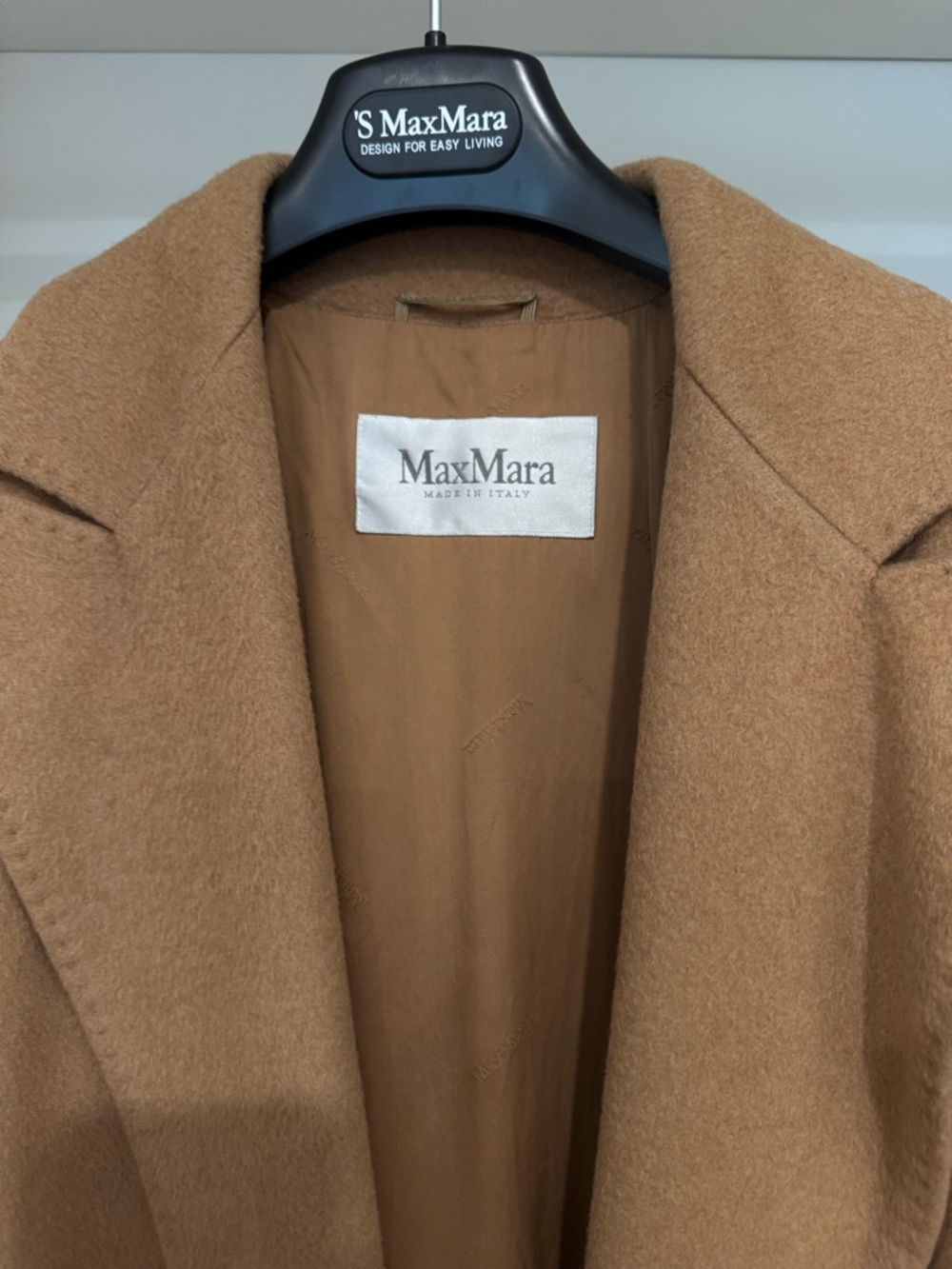 MaxMara Camel Wool Longline Trench Coat - Picture 3 of 5